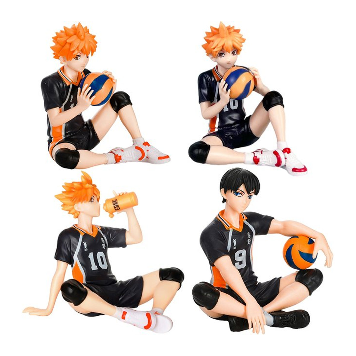 Anime Figuren Set Shoyo Hinata, Kenma Kozume und Tobio Kageyama in mehrfarbig, Kunststoff, Höhe: 10-12 cm - Bild 1