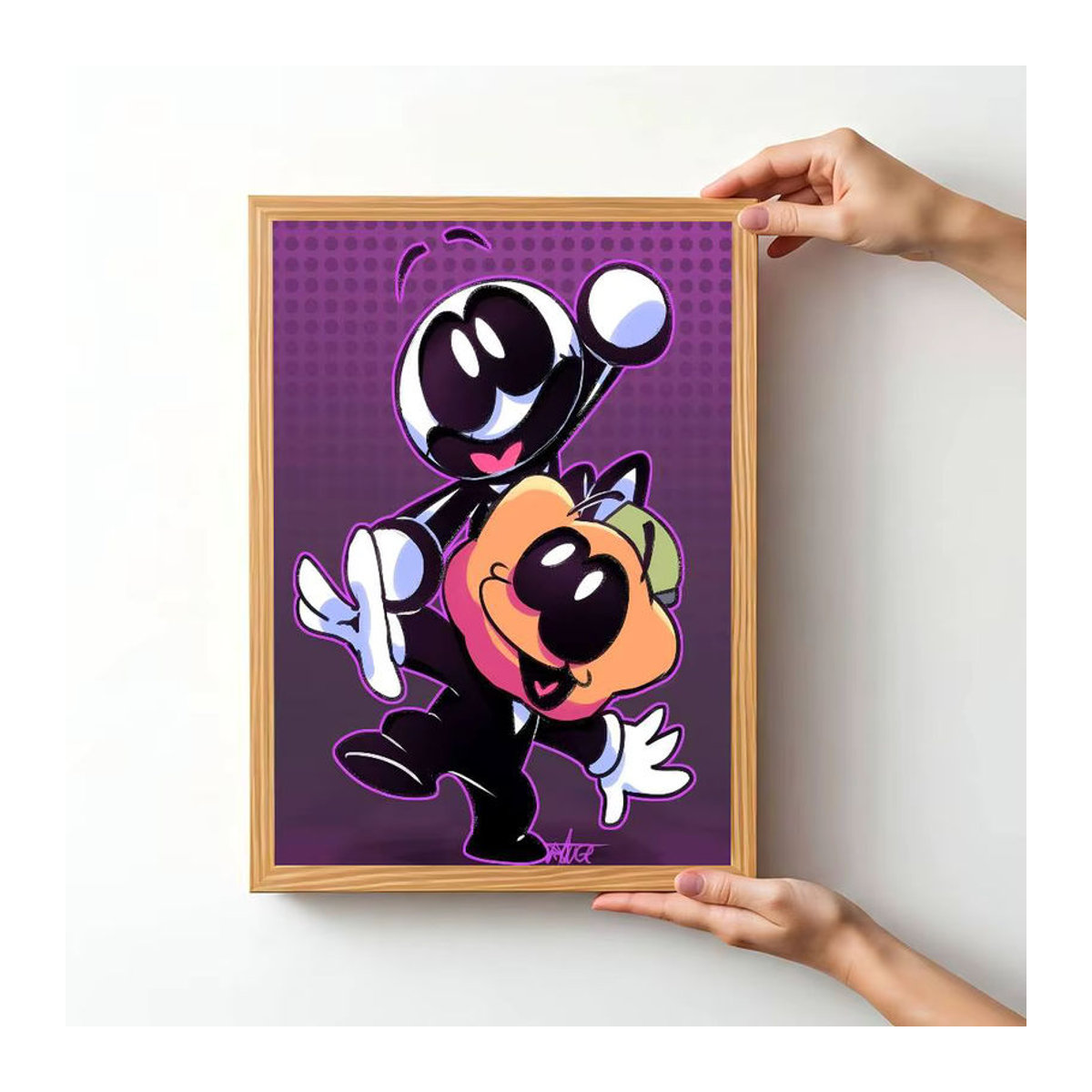 Anime Halloween Filmplakat als mehrfarbige Wandkunst im Hochformat und rechteckigem Design - Bild 3