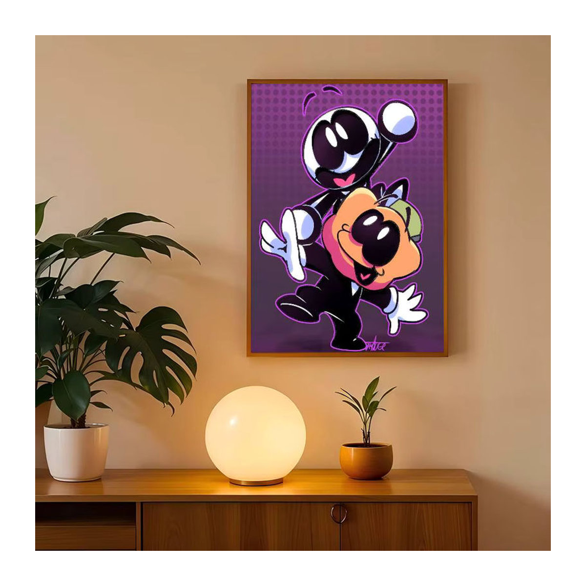Anime Halloween Filmplakat als mehrfarbige Wandkunst im Hochformat und rechteckigem Design - Bild 5