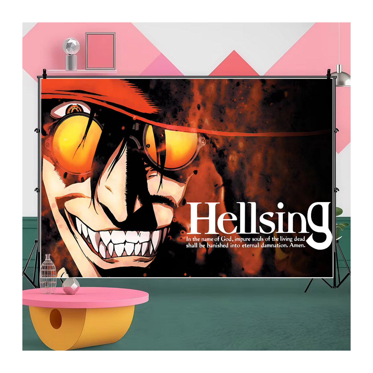 Anime Hellsing Fotografie Hintergrund Poster aus Textil in Mehrfarbig - Bild 4