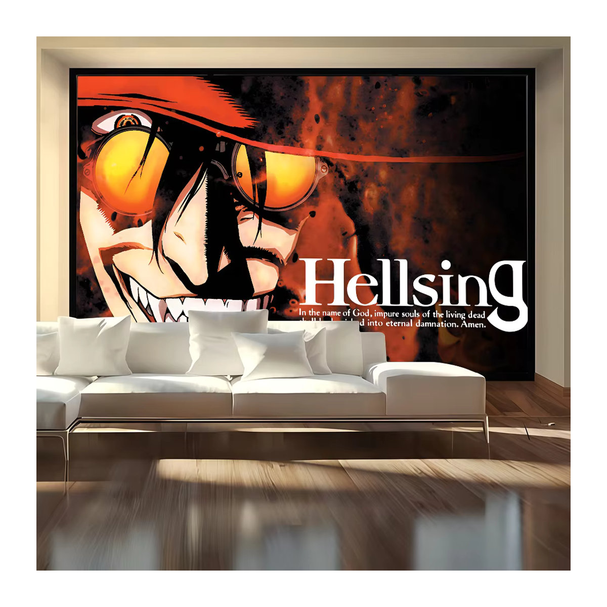 Anime Hellsing Fotografie Hintergrund Poster aus Textil in Mehrfarbig - Bild 6
