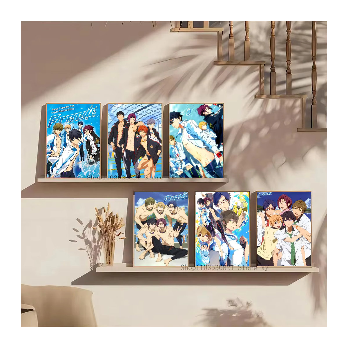 Anime Iwatobi Swim Club Wandkunst Poster Aufkleber aus Papier, mehrfarbig, rechteckig - Bild 3