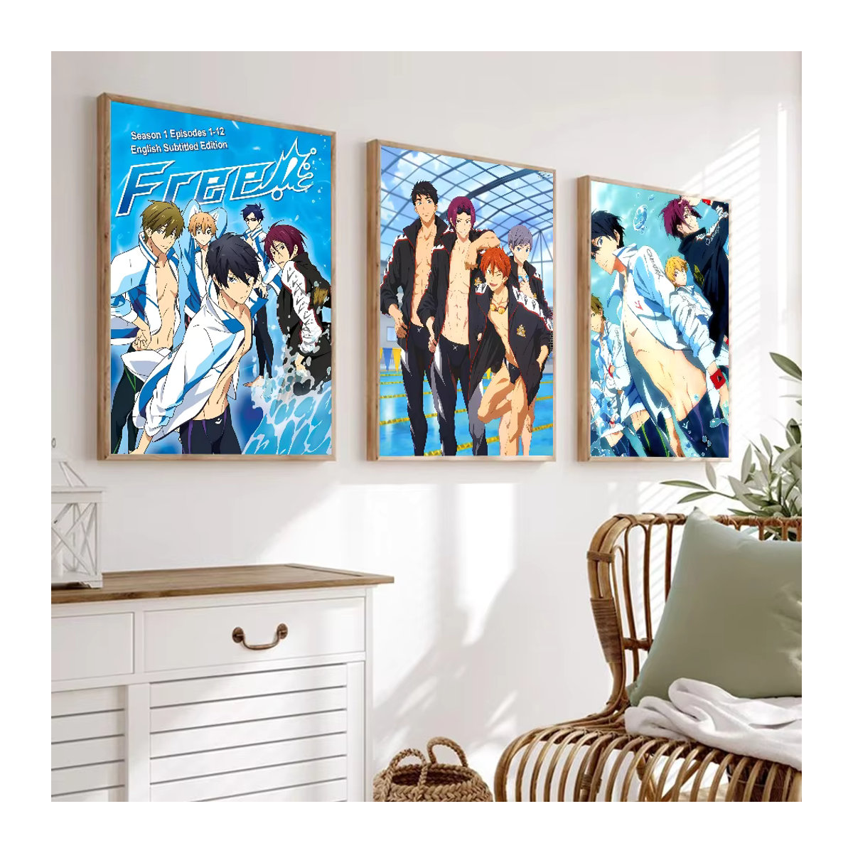 Anime Iwatobi Swim Club Wandkunst Poster Aufkleber aus Papier, mehrfarbig, rechteckig - Bild 4