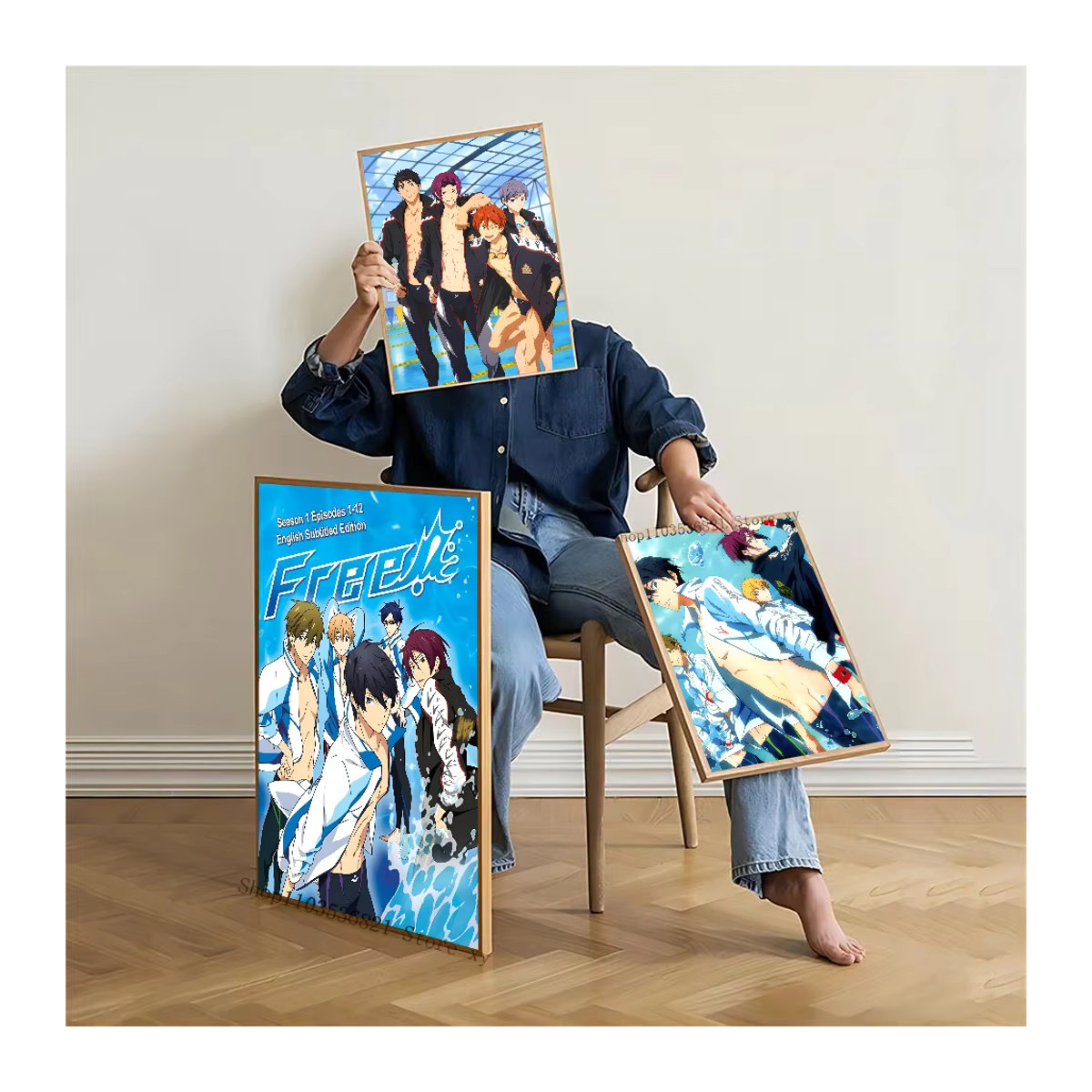 Anime Iwatobi Swim Club Wandkunst Poster Aufkleber aus Papier, mehrfarbig, rechteckig - Bild 6