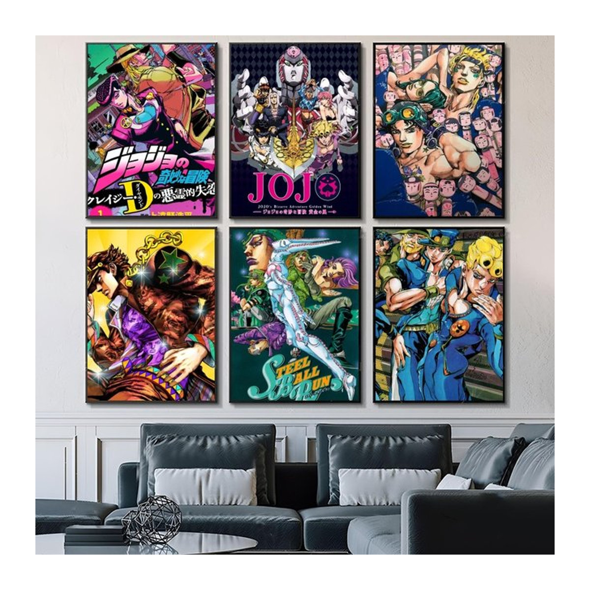 Anime Jojo Wandposter selbstklebend aus wasserfestem Papier für die Wanddekoration in Mehrfarbig - Bild 1