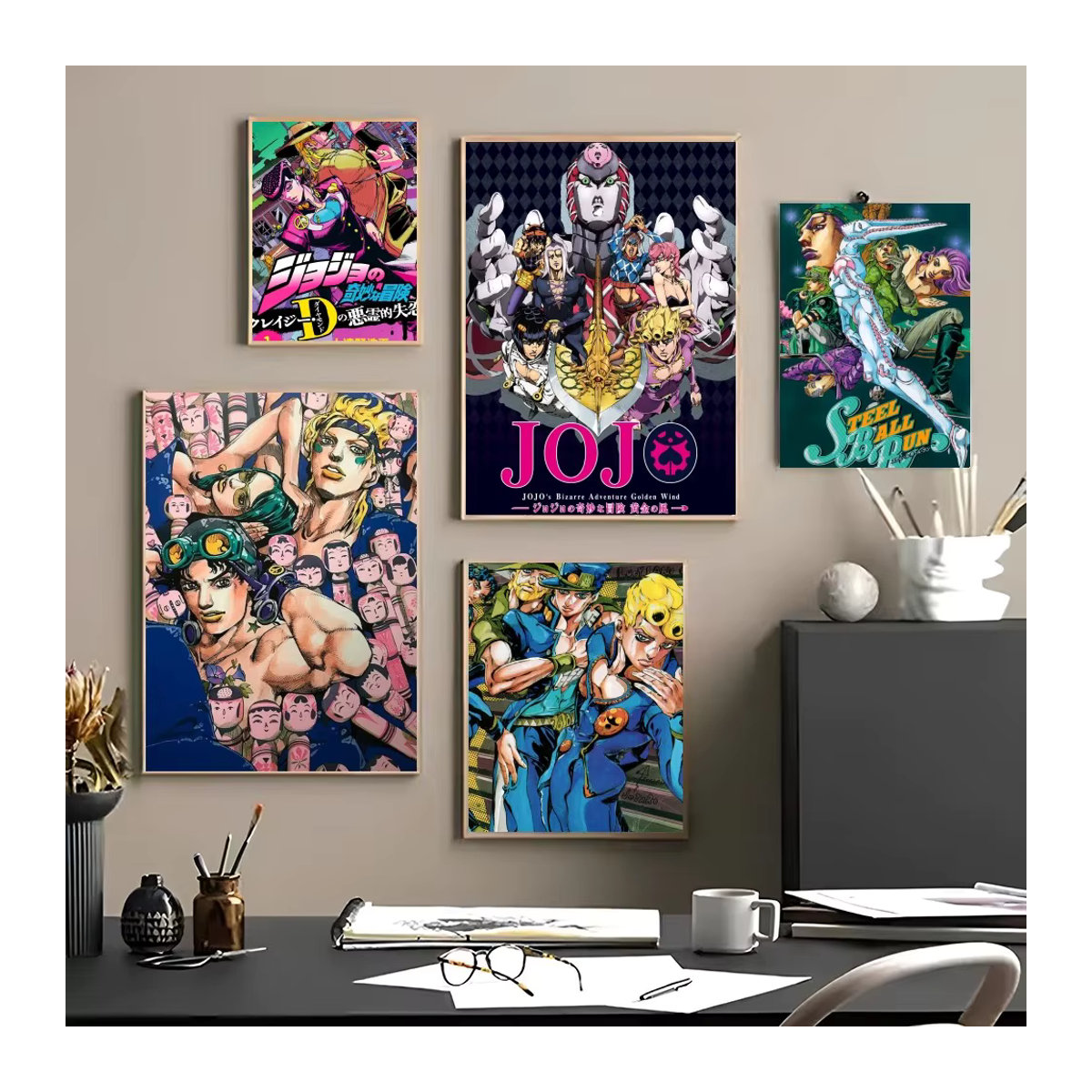 Anime Jojo Wandposter selbstklebend aus wasserfestem Papier für die Wanddekoration in Mehrfarbig - Bild 4