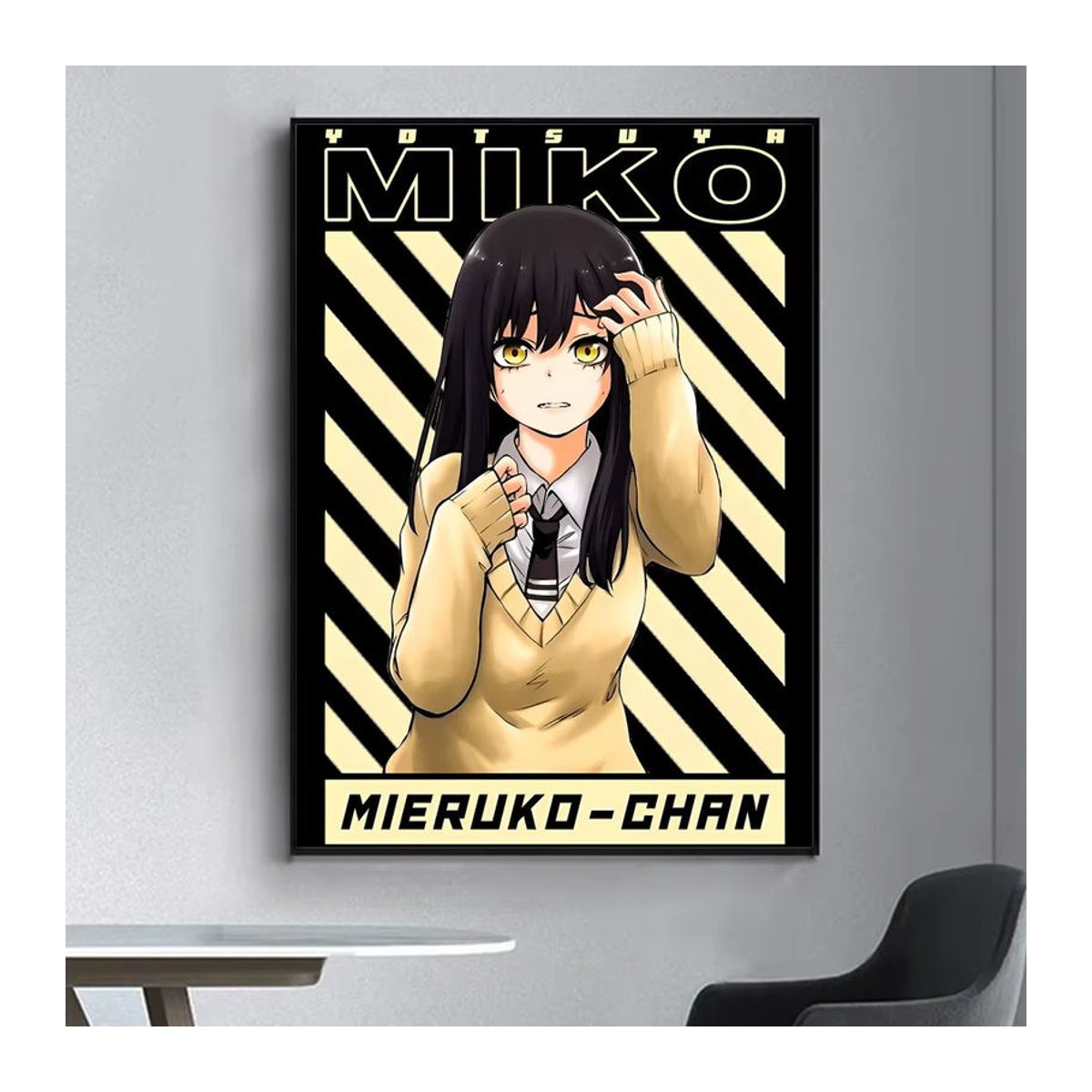 Anime Mieruko Chan Poster Vintage Wanddeko mehrfarbig auf Papier - Bild 4