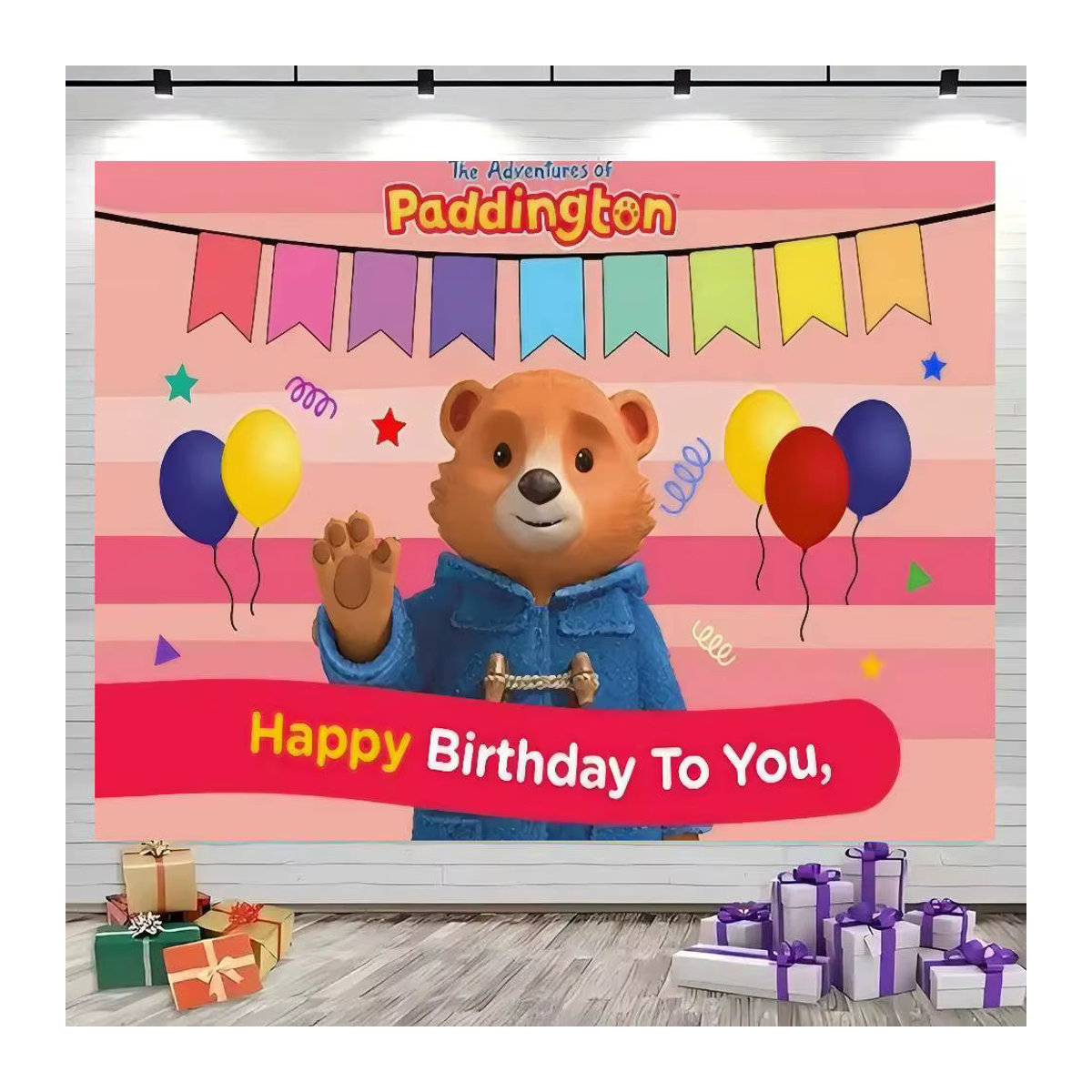 Anime Paddington Bär Fotohintergrund für Produktfotografie und Partydekoration in Mehrfarbig - Bild 2