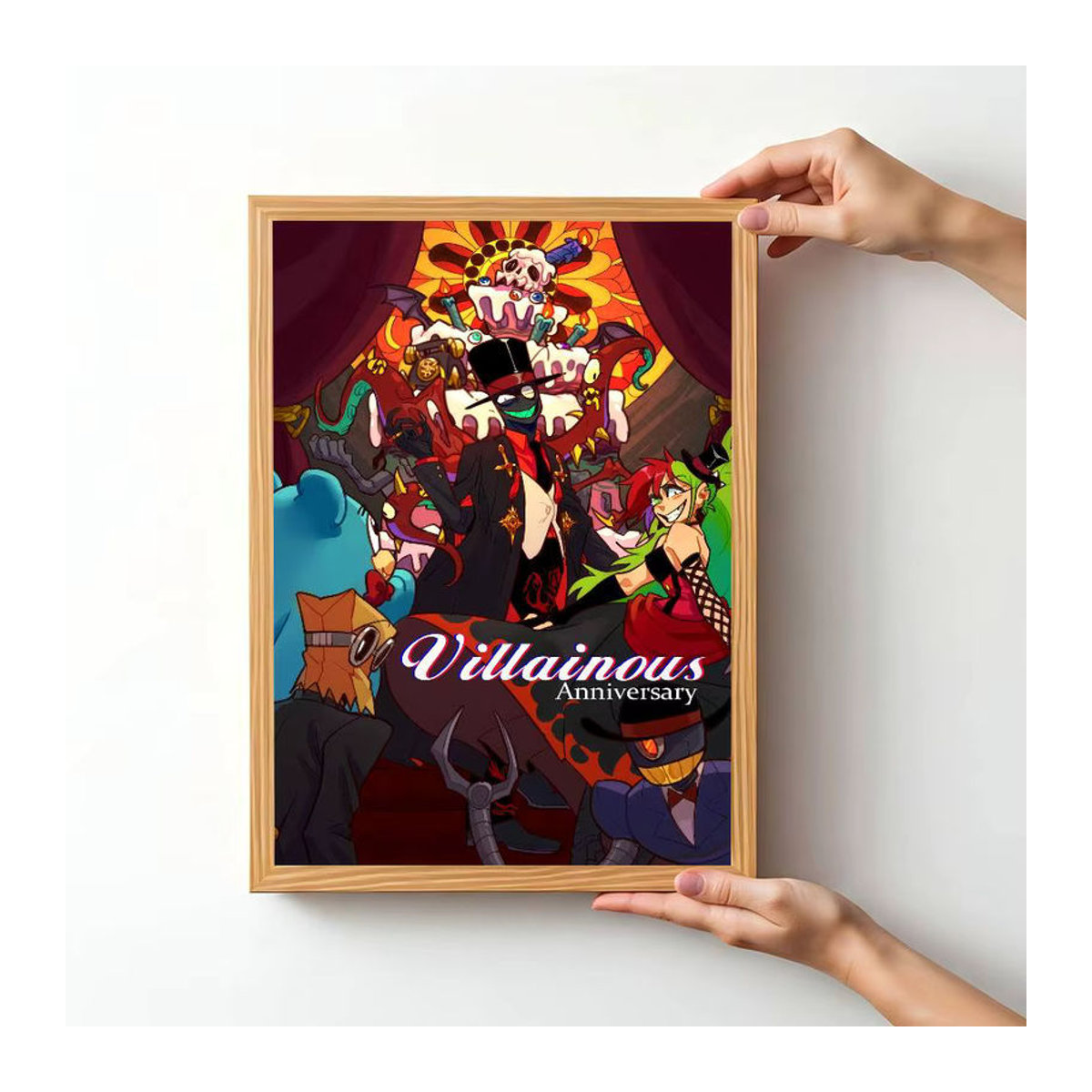 Anime Poster Bilibili Cartoon Bösewicht Wandkunst im Retro-Stil, mehrfarbig, klebrig und rahmenlos - Bild 3