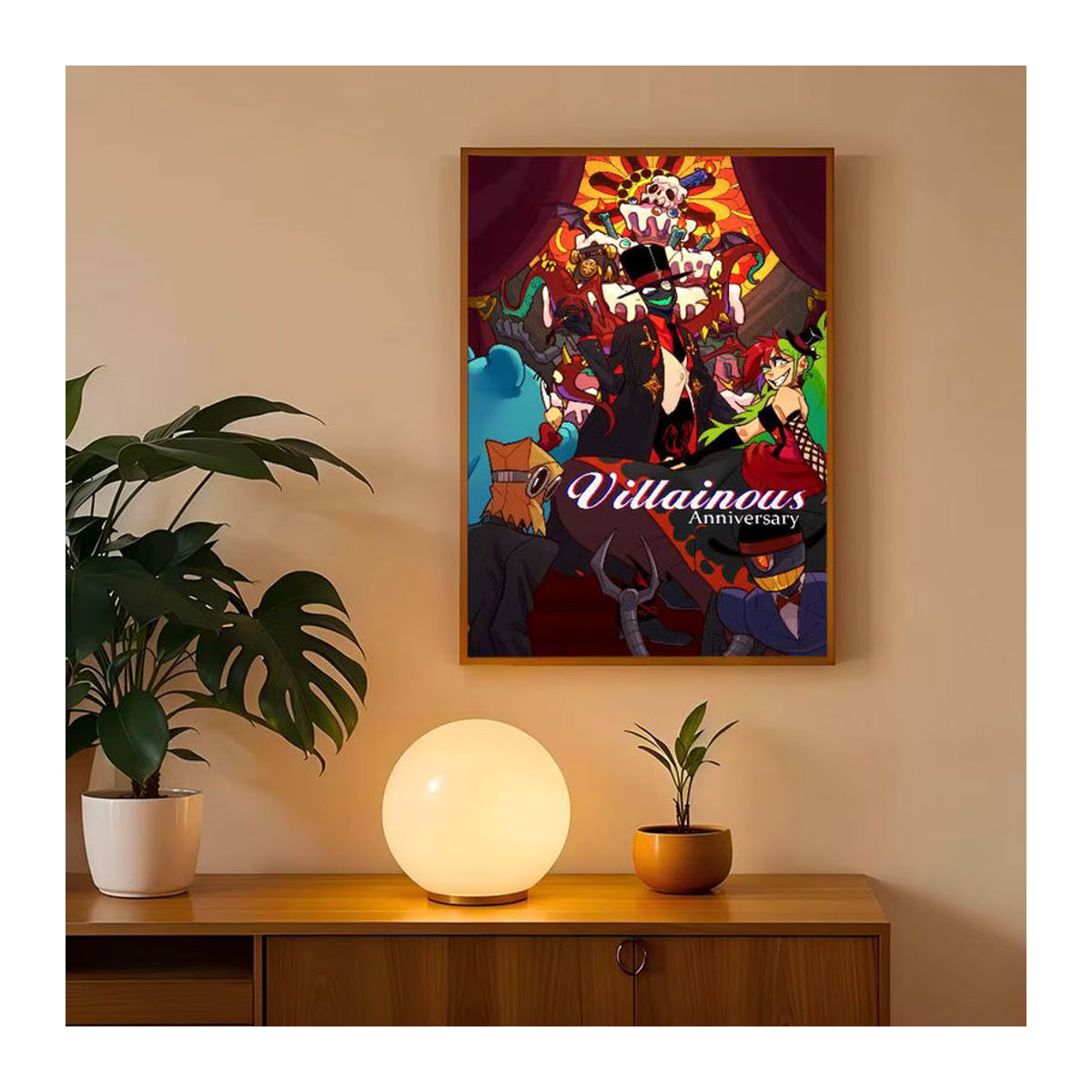 Anime Poster Bilibili Cartoon Bösewicht Wandkunst im Retro-Stil, mehrfarbig, klebrig und rahmenlos - Bild 5