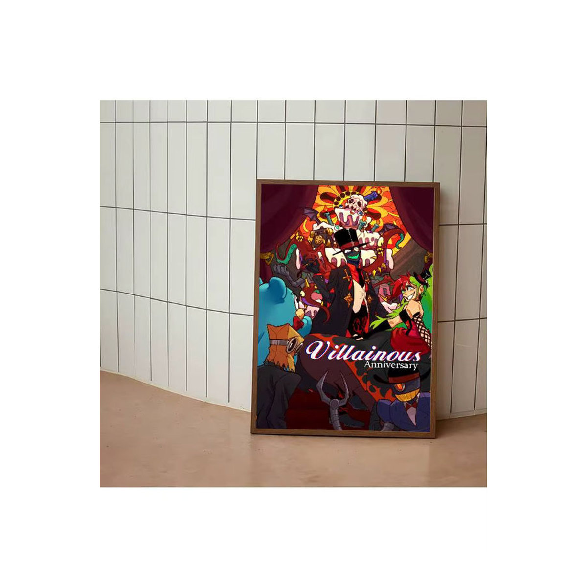Anime Poster Bilibili Cartoon Bösewicht Wandkunst im Retro-Stil, mehrfarbig, klebrig und rahmenlos - Bild 7