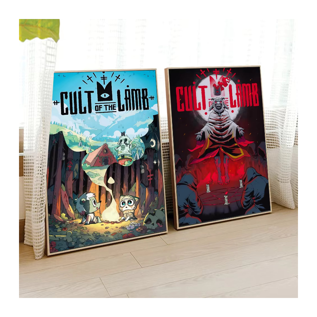Anime Poster Kult des Lammes Videospiel Kunstmalerei auf Papier, mehrfarbig, Hochformat - Bild 4