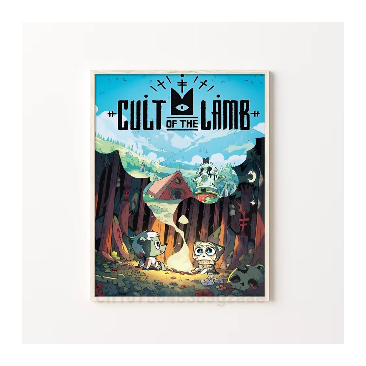 Anime Poster Kult des Lammes Videospiel Kunstmalerei auf Papier, mehrfarbig, Hochformat - Bild 7