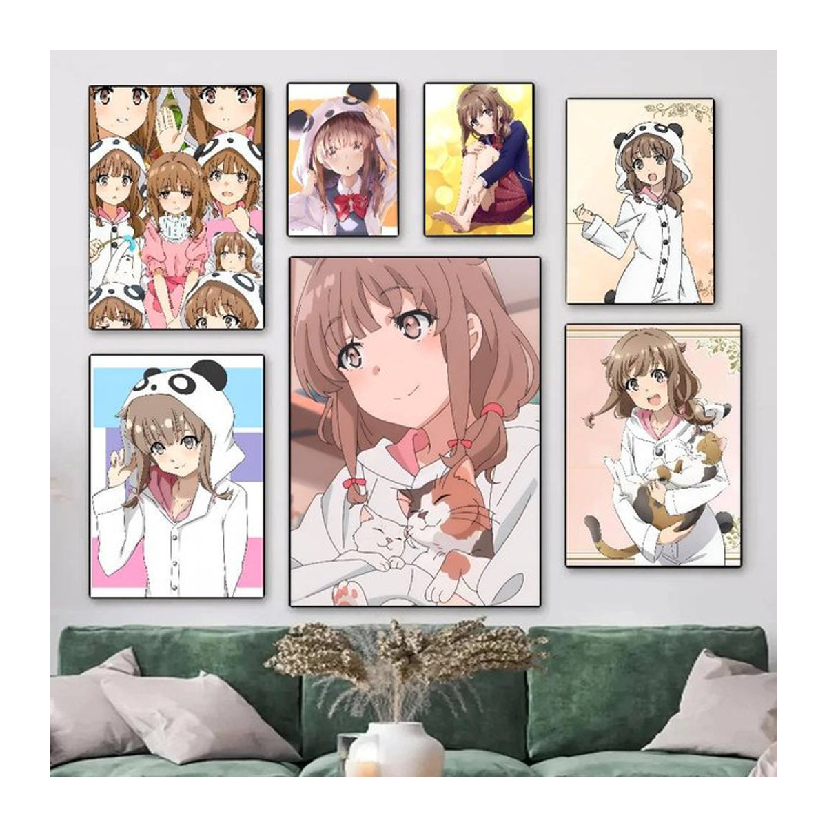 Anime Poster Rascal Does Not Dream Azusagawa Sakuta Vintage Wandkunst Dekoration mehrfarbig - Bild 1