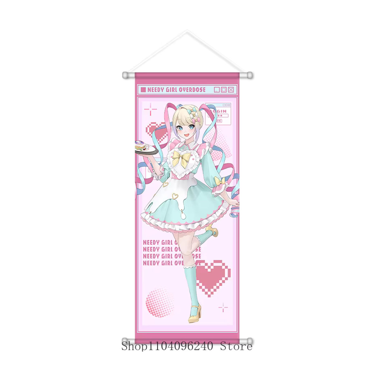Anime Regen Scroll Leinwand Wandbehang als Wandkunst für dein Home Decor, mehrfarbig, Breite: 75 cm, Höhe: 28 cm - Bild 2