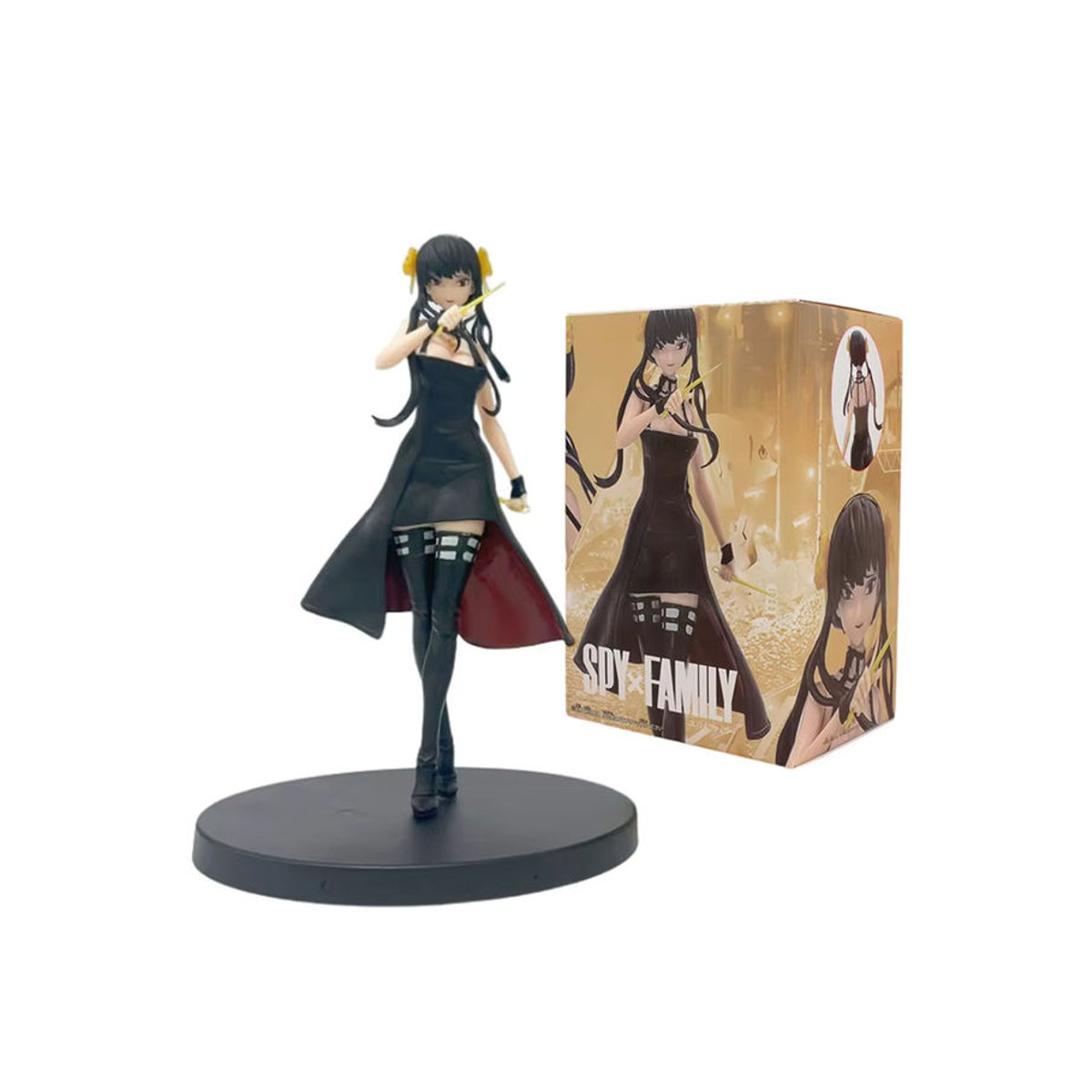 Anime SPY×FAMILY Actionfiguren Anya Forger und Yor Forger als stehende PVC-Modelle in Schwarz - Bild 5