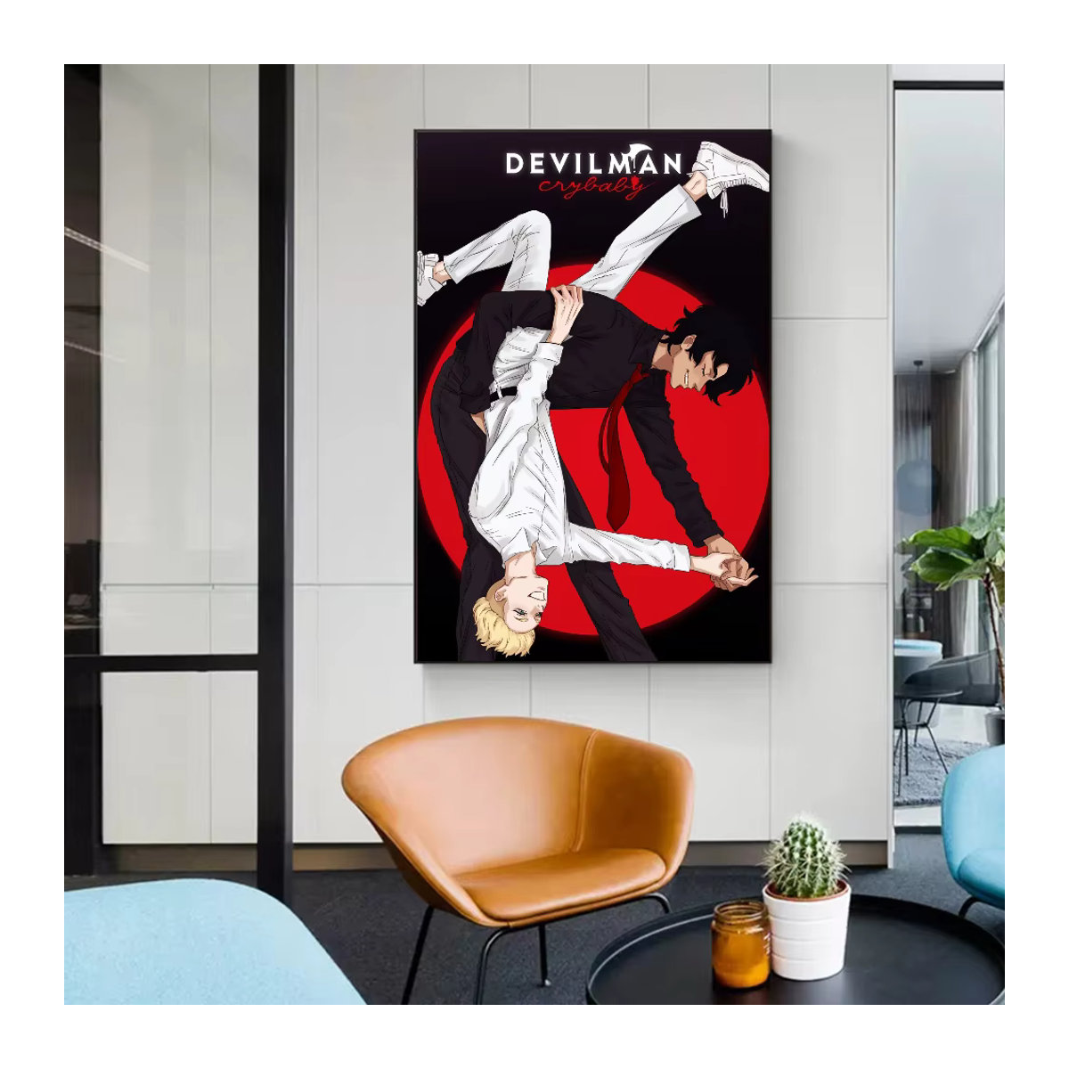Anime Teufel Mann weinendes Baby Wandposter selbstklebend wasserfest rechteckig mehrfarbig - Bild 6