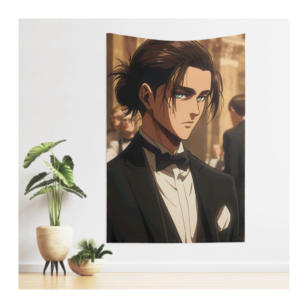 Anime Wandbehang Attack on Titan Eren Jaeger Textil mehrfarbig B/H: 70 x 70 cm - Bild 1