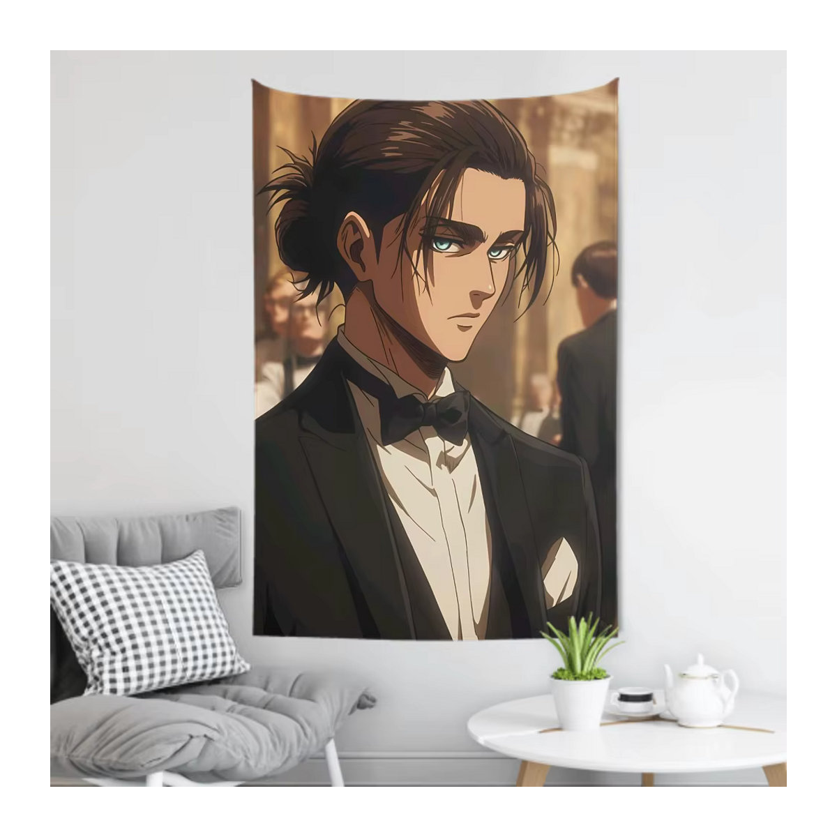 Anime Wandbehang Attack on Titan Eren Jaeger Textil mehrfarbig B/H: 70 x 70 cm - Bild 2