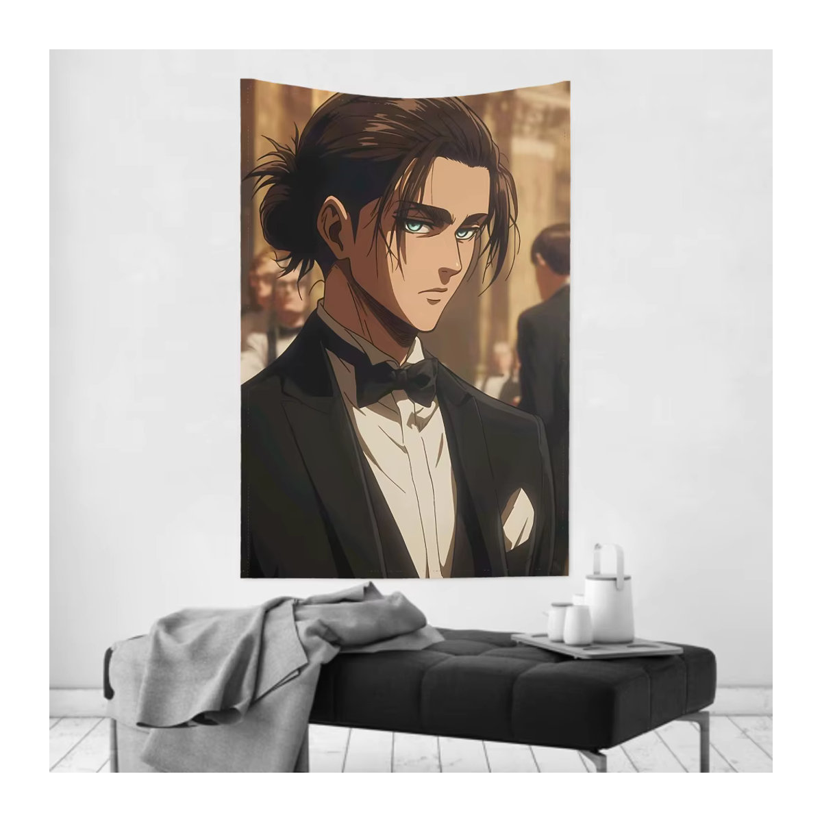 Anime Wandbehang Attack on Titan Eren Jaeger Textil mehrfarbig B/H: 70 x 70 cm - Bild 4