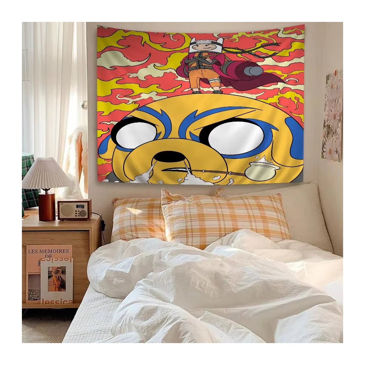 Anime Wandteppich Cartoon Abenteuer Zeit Hängende Wanddekoration Textil mehrfarbig B/T/H: 70 x 70 x 50 cm - Bild 2