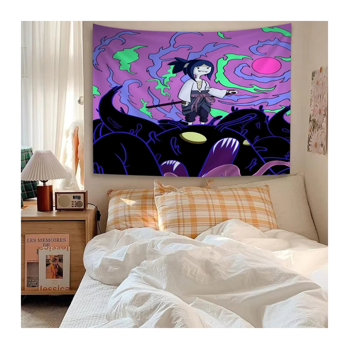 Anime Wandteppich Cartoon Abenteuer Zeit Hängende Wanddekoration Textil mehrfarbig B/T/H: 70 x 70 x 50 cm - Bild 3
