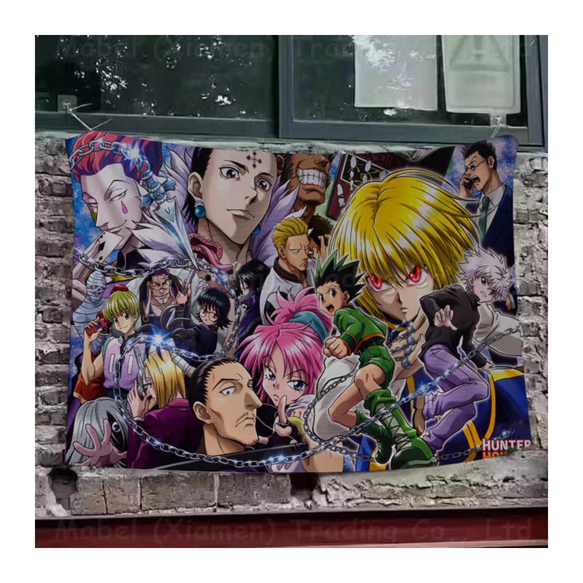 Anime X H-hunter Wandbehang Banner Dekoration aus Textil, mehrfarbig, B/H: 70 x 70 cm - Bild 1