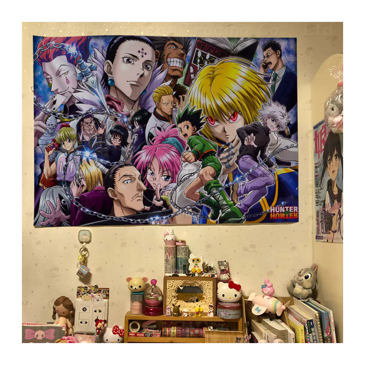 Anime X H-hunter Wandbehang Banner Dekoration aus Textil, mehrfarbig, B/H: 70 x 70 cm - Bild 3
