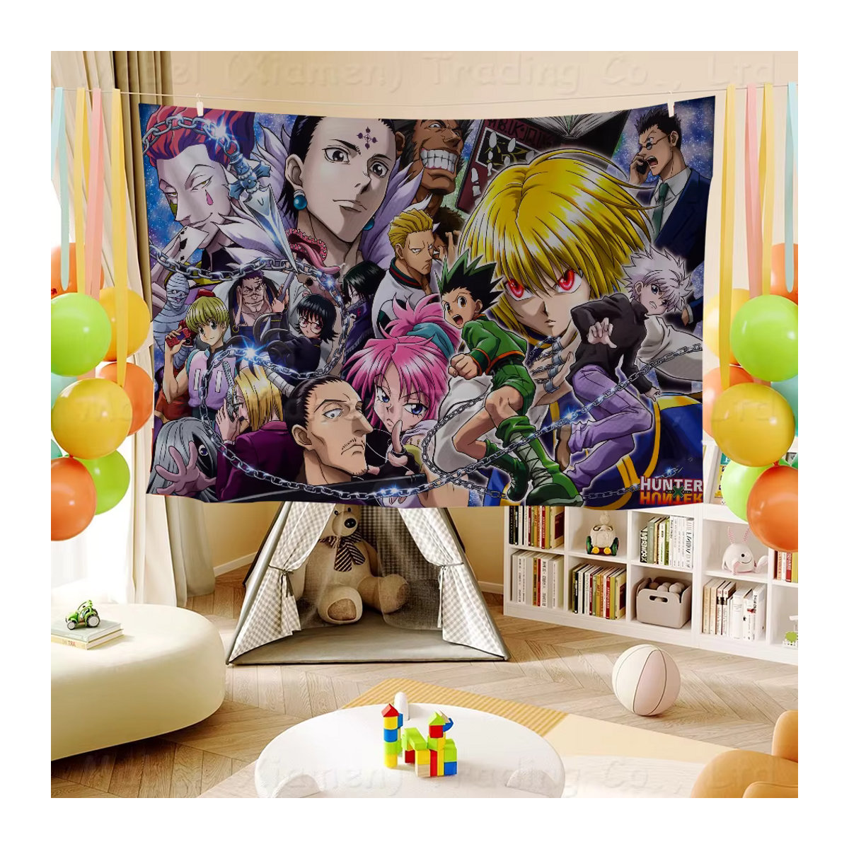 Anime X H-hunter Wandbehang Banner Dekoration aus Textil, mehrfarbig, B/H: 70 x 70 cm - Bild 4