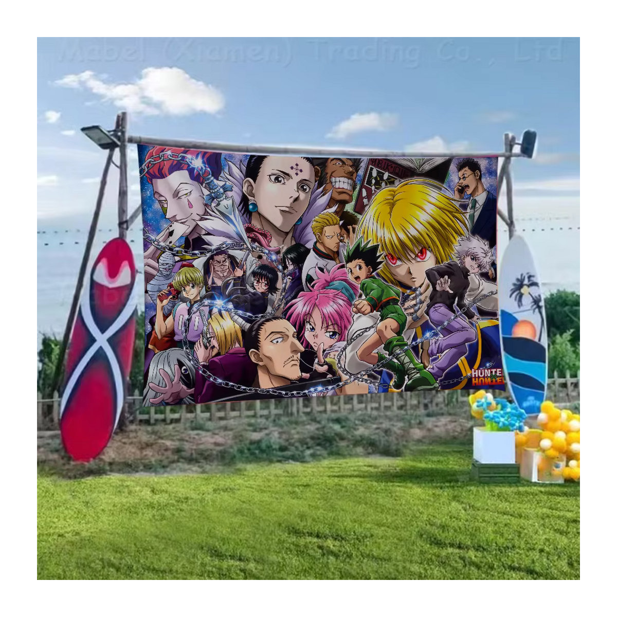 Anime X H-hunter Wandbehang Banner Dekoration aus Textil, mehrfarbig, B/H: 70 x 70 cm - Bild 5