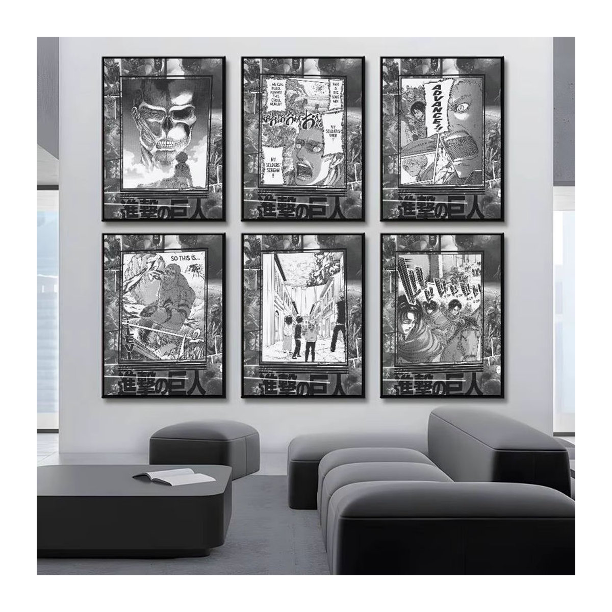 Aniome Angriff auf Titan Wandkunstdruck als klebriges Poster, mehrfarbig, rechteckig, Hochformat - Bild 2