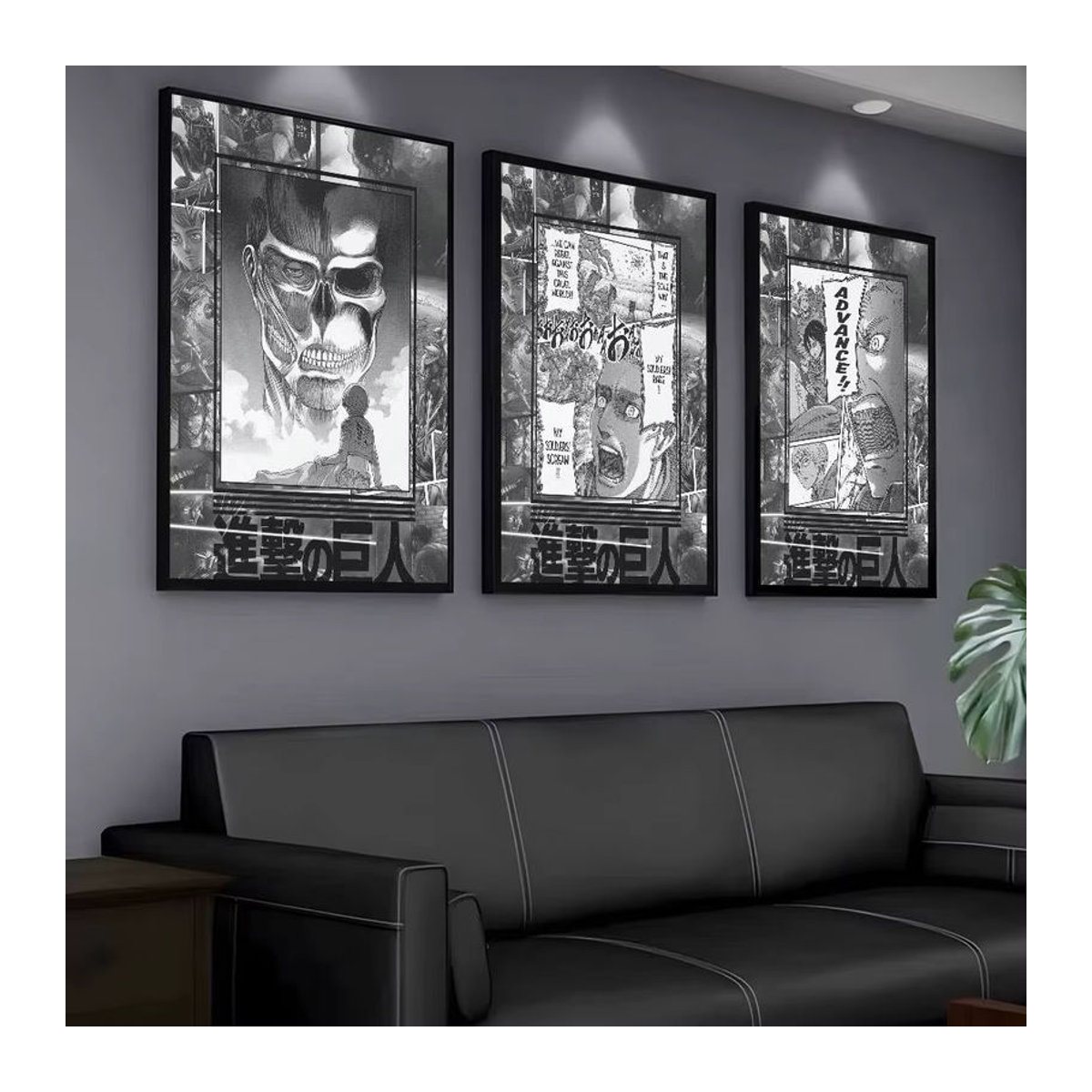 Aniome Angriff auf Titan Wandkunstdruck als klebriges Poster, mehrfarbig, rechteckig, Hochformat - Bild 4