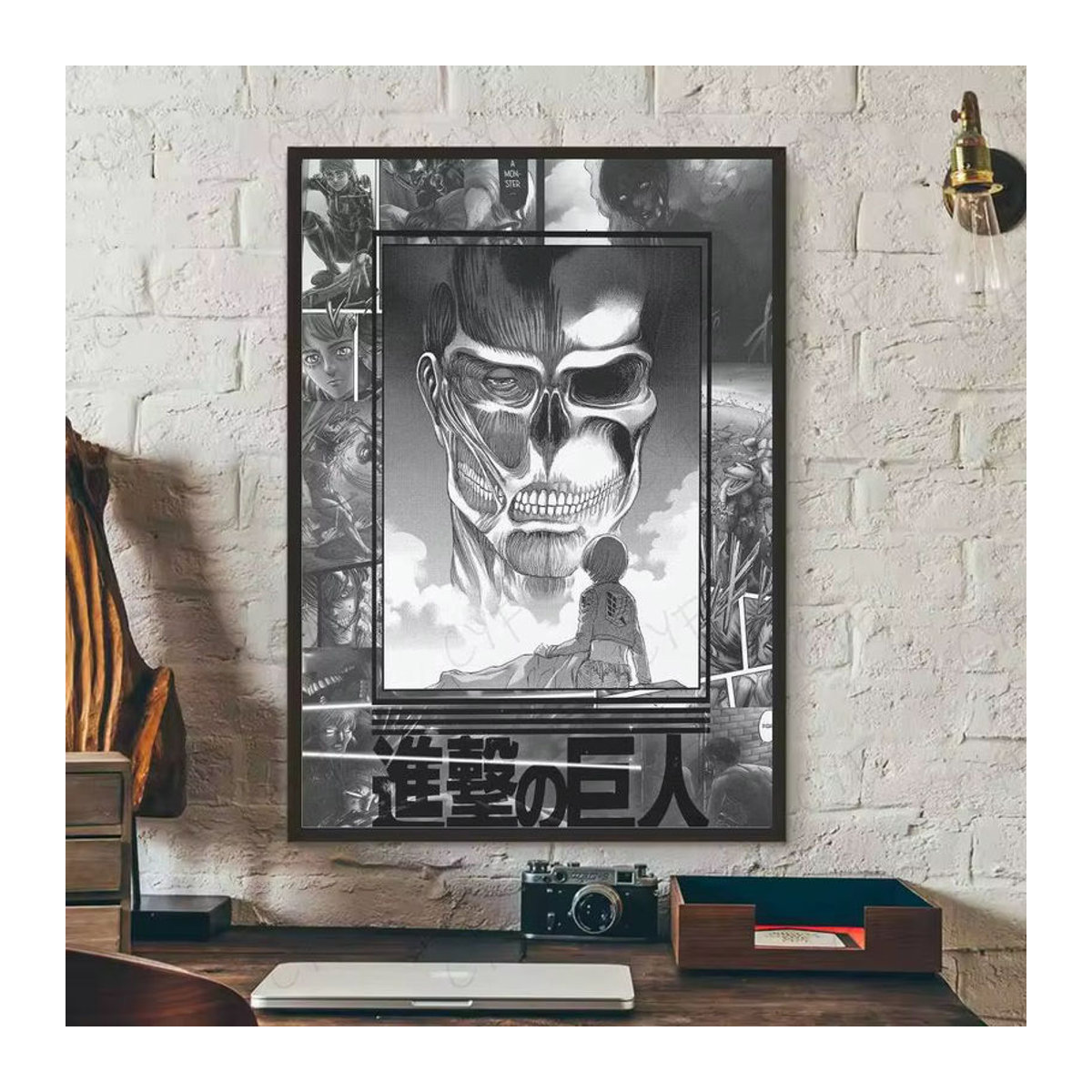 Aniome Angriff auf Titan Wandkunstdruck als klebriges Poster, mehrfarbig, rechteckig, Hochformat - Bild 6