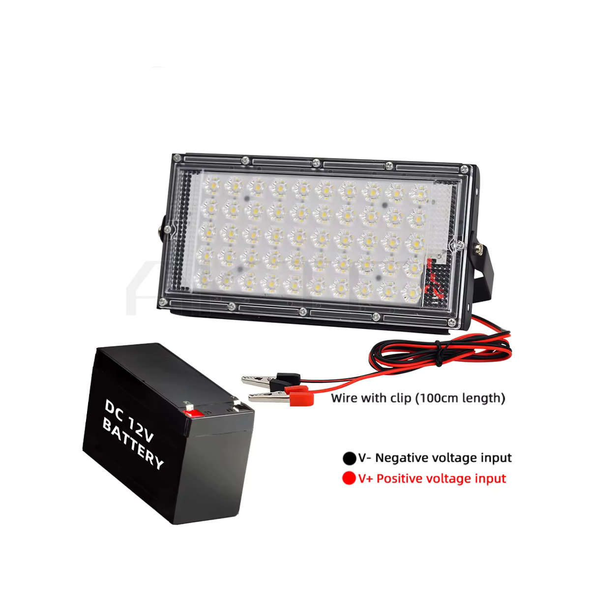 ankatec LED Outdoor Flutlicht Strahler 50W 12V DC in Schwarz aus Aluminium - Bild 6