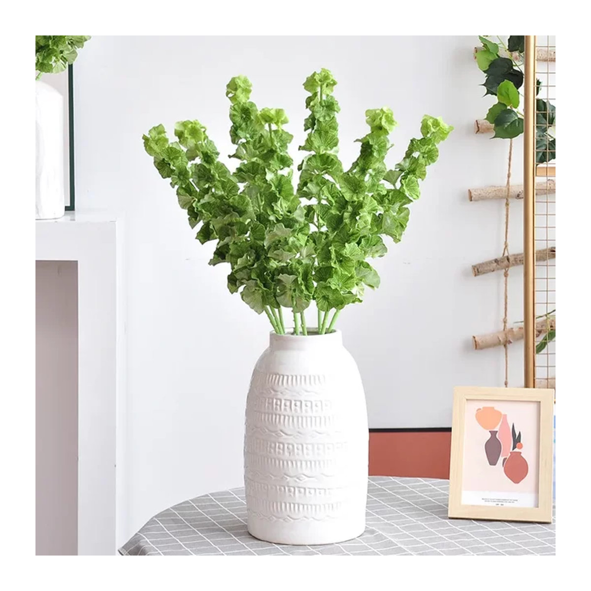 Anlincong 5er Set Künstliche Elefantenohr Pflanzen in Grün für Hochzeitsdeko und Wohnaccessoires - Bild 1
