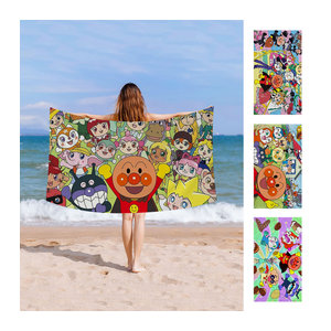 Anpanman Cartoon Strandtuch für Kinder, mehrfarbig, saugfähig