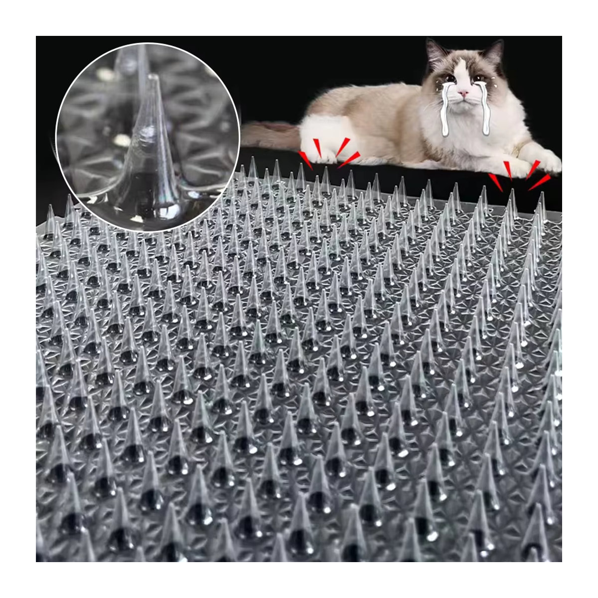 Anti-Katzen und Anti-Hunde Matte aus Kunststoff in Schwarz zum Schutz deiner Anlage - Bild 5