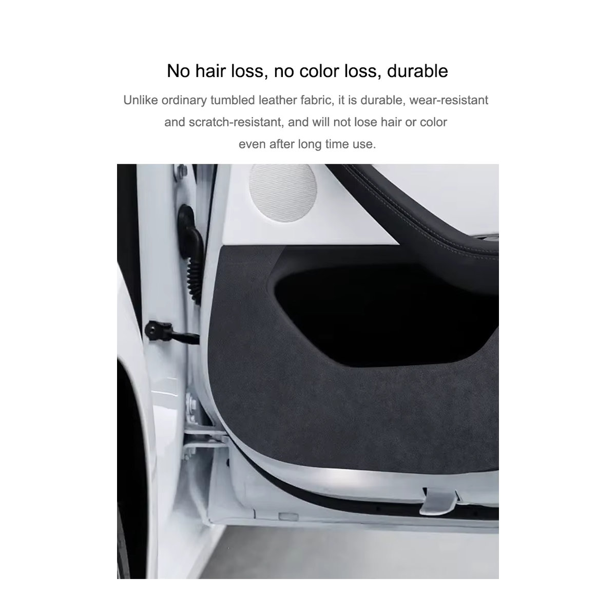 Anti-Kick-Matte aus Wildleder für Tesla Modell 3 und Modell Y, Türschutz-Aufkleber in Schwarz - Bild 5