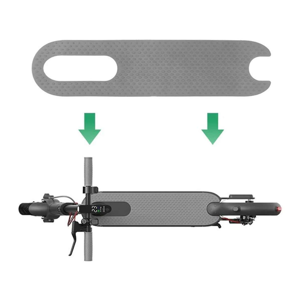 Anti-Slip Silikon Fuß Pad für Xiaomi Mijia M365 Elektrische Roller in Schwarz und Grau - Bild 1