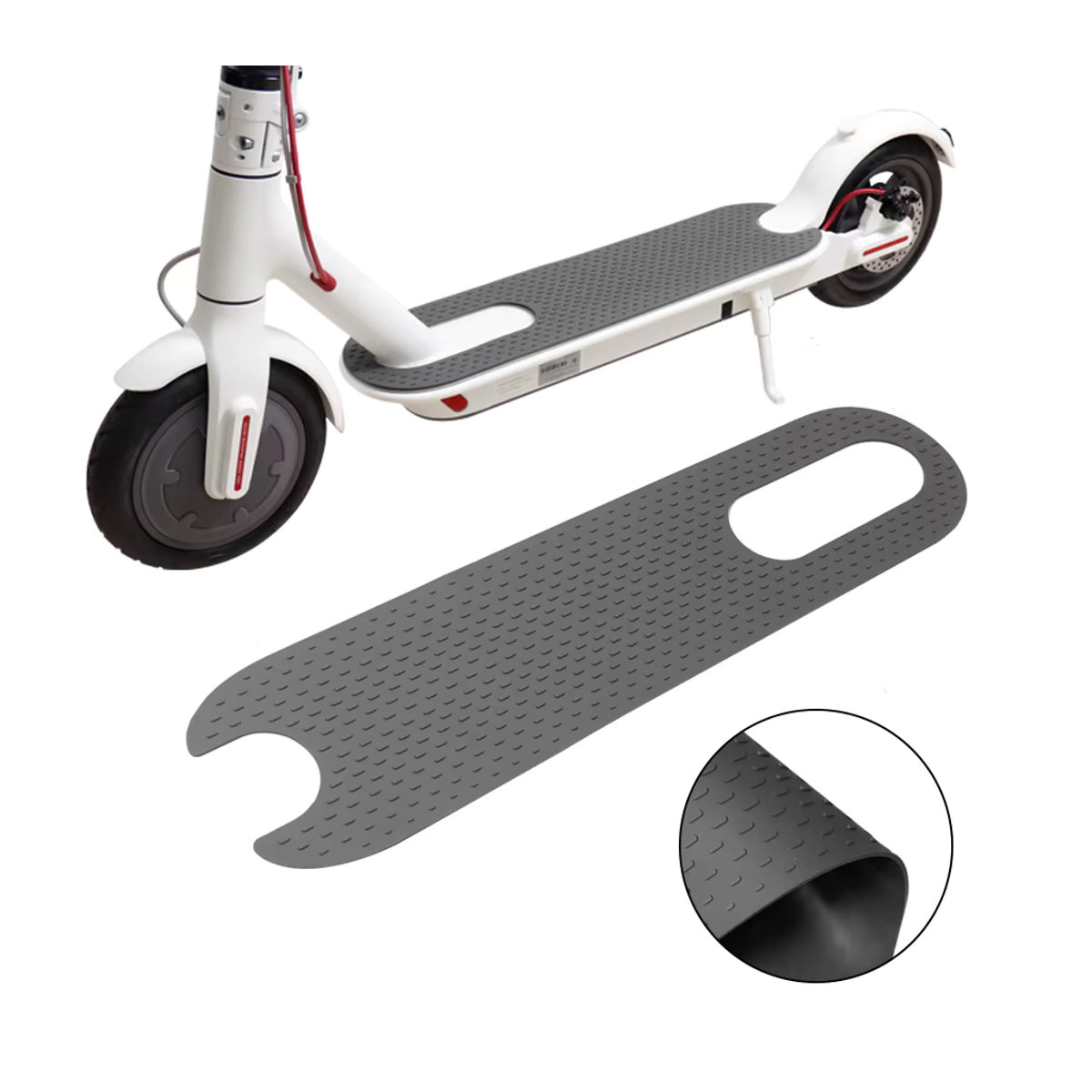 Anti-Slip Silikon Fuß Pad für Xiaomi Mijia M365 Elektrische Roller in Schwarz und Grau - Bild 5