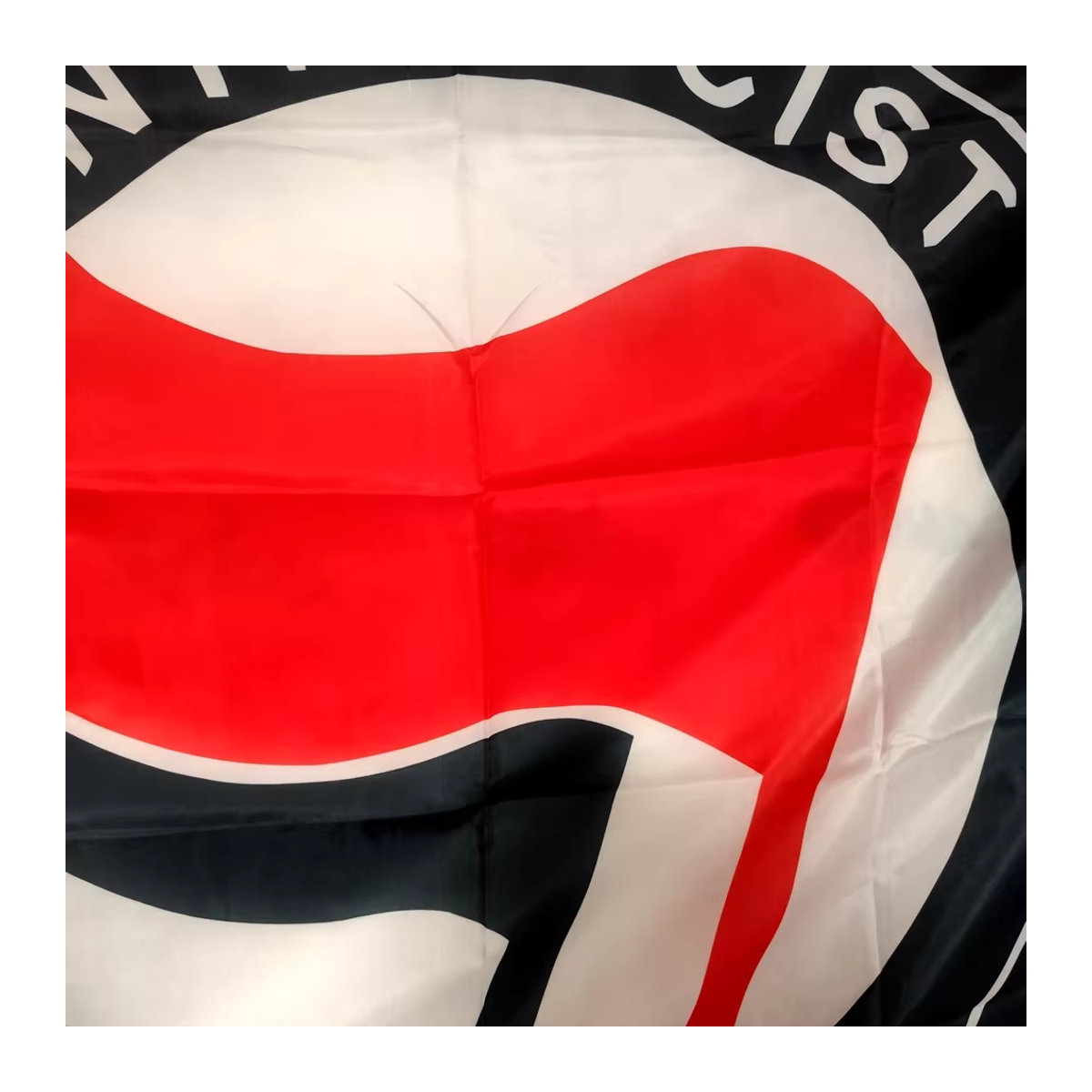Antifaschistische Action-Flagge von OIMG in Schwarz, Anti-Rassismus-Flagge für die Outdoor-Dekoration, B x H: 90 x 150 cm - Bild 2