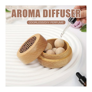 Antike DIY Duft-Holzkiste als passiver Aroma Diffusor in Braun für Wohnzimmer, Schlafzimmer und Auto