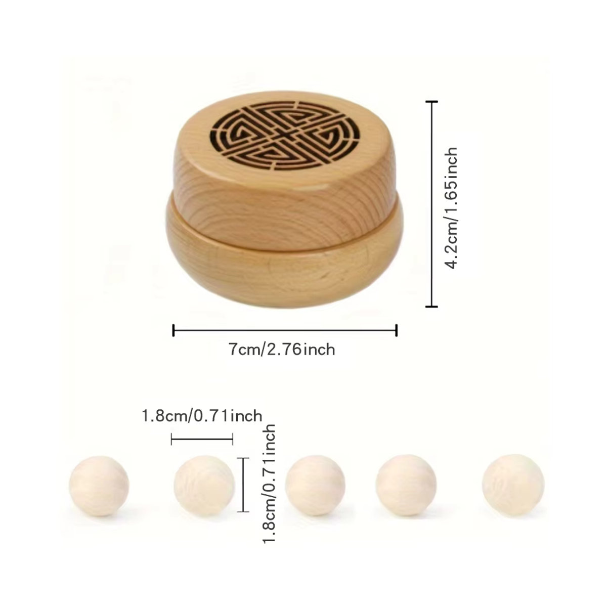 Antike DIY Duft-Holzkiste als passiver Aroma Diffusor in Braun für Wohnzimmer, Schlafzimmer und Auto - Bild 5