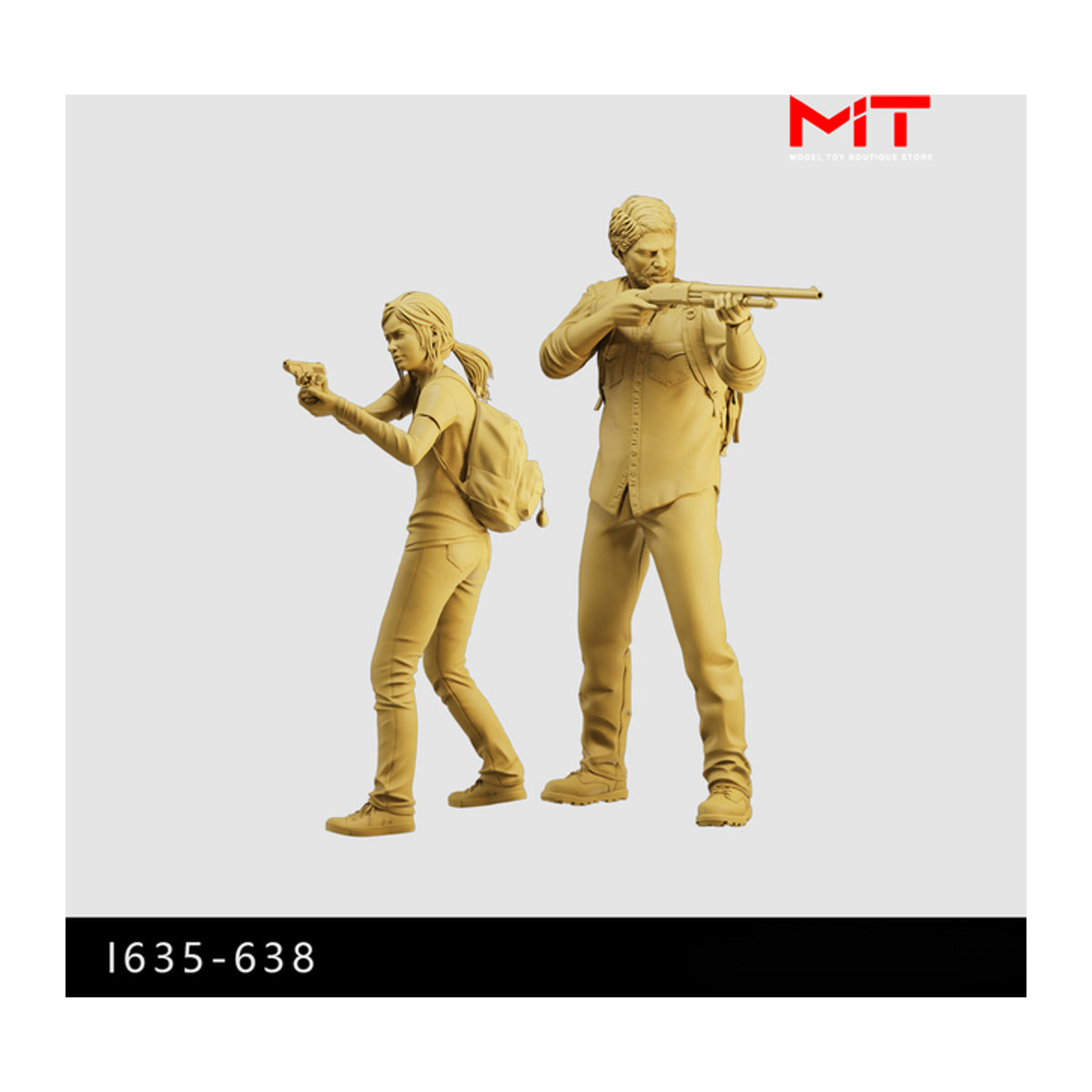 ANTSIR 3D-Druck Diorama Doomsday Humans vs Zombies Szene aus Kunstharz in Beige als Modellfigur und Dekoration für den Maßstab 1/64 und 1/43 - Bild 1
