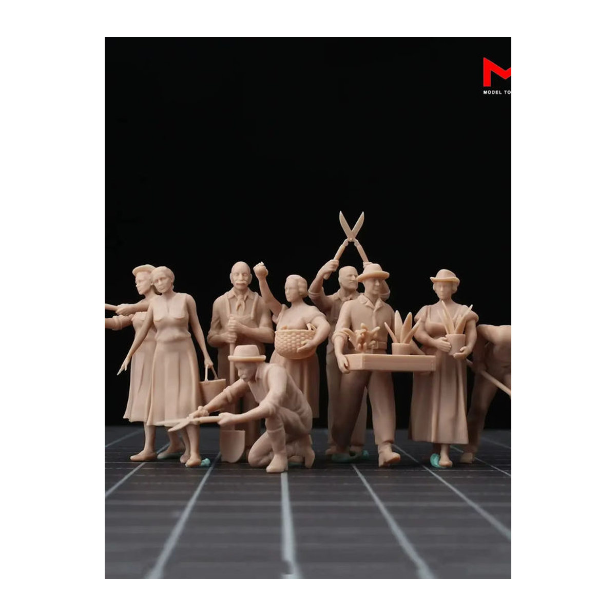 ANTSIR Miniatur-Arbeitsfiguren Gärtner in Beige für Diorama und Modellbau 1/64 1/43 - Bild 2