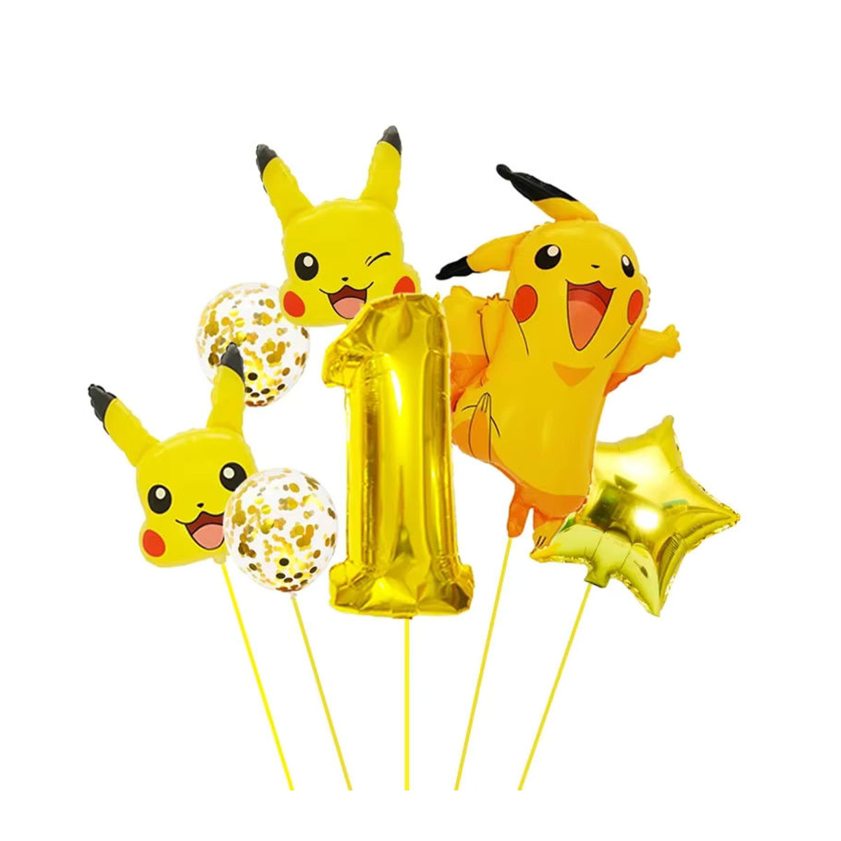 Aoger Pokemon Luftballons Set in Gelb für Geburtstag und Baby Shower Dekoration - Bild 2