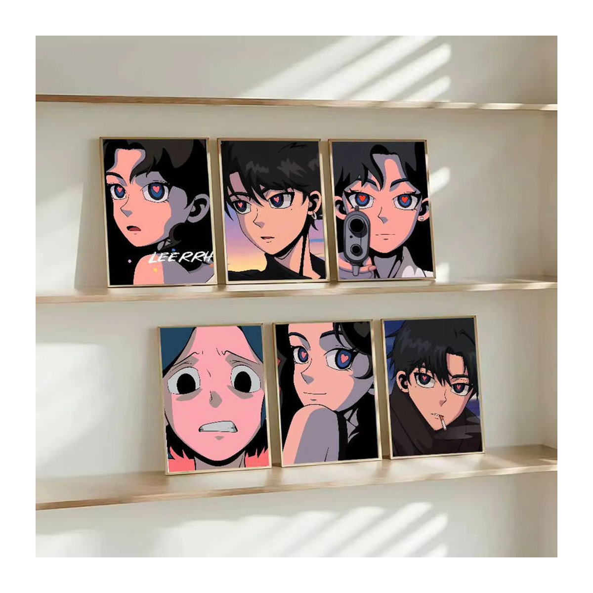AOKIZY Wanddekorations Poster im Anime-Stil, wasserfester selbstklebender Papieraufkleber für dein Zimmer, mehrfarbig und rechteckig - Bild 3