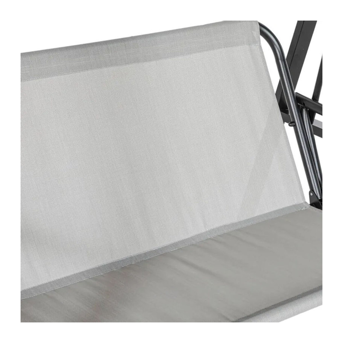 Aosom Hollywoodschaukel 2-Sitzer aus Stahl und Polyester mit verstellbarem Dach und Kissen, Grau, B/T/H: 145 x 116 x 172 cm - Bild 5
