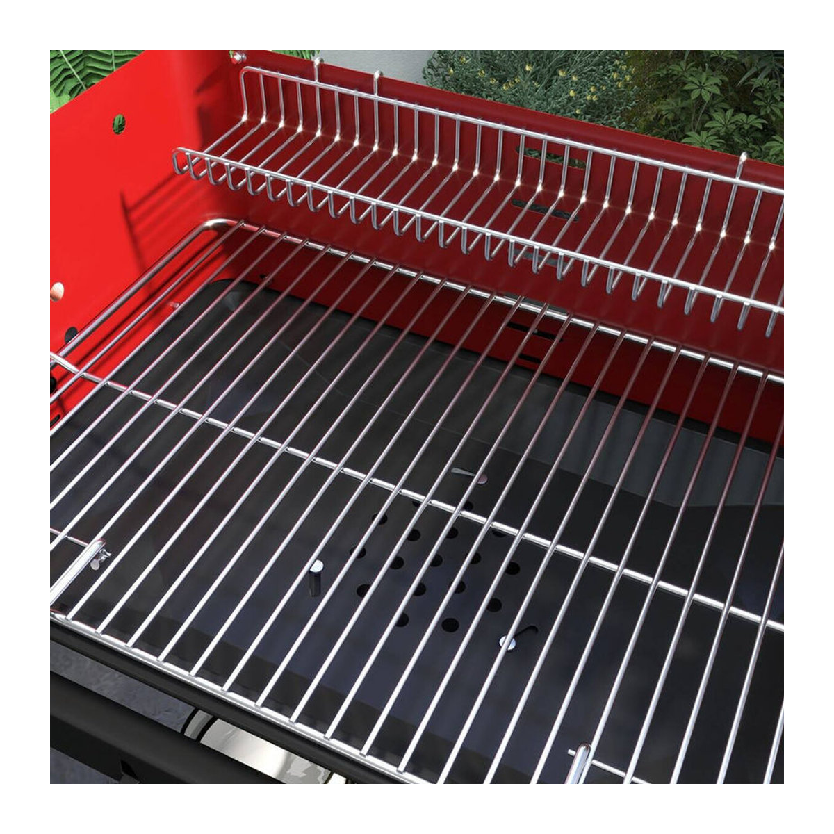 Aosom Outsunny Holzkohlegrill aus Metall mit Rädern und Holzablage, B/T/H: 103 x 47 x 95 cm - Bild 3