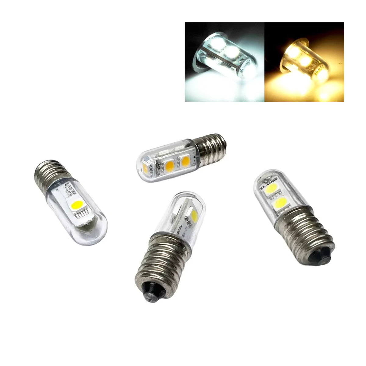 aoyuansea LED-Gefrierschrank-Glühbirne E14 für Kühlschrank und Mikrowelle, 0,5 W bis 1 W, AC 220 V, warmweiß oder kaltweiß - Bild 1